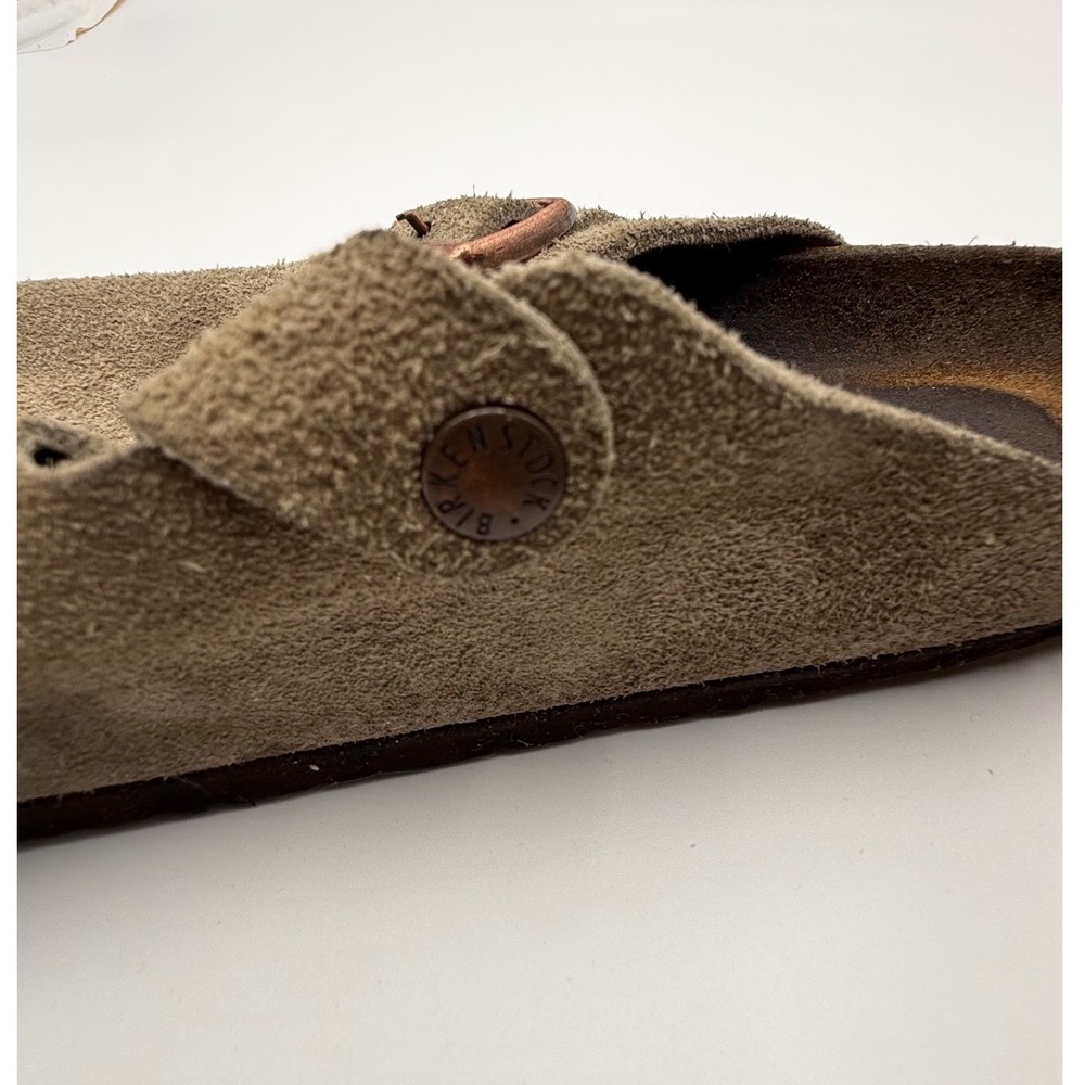 Birkenstock Boston Suede Clogs Taupe Size 41 Womens 10 Mens 8 - Picture 5 of 11